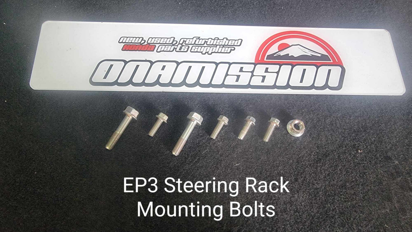 Honda Civic EP3 zinc plated steering rack mounting bolts