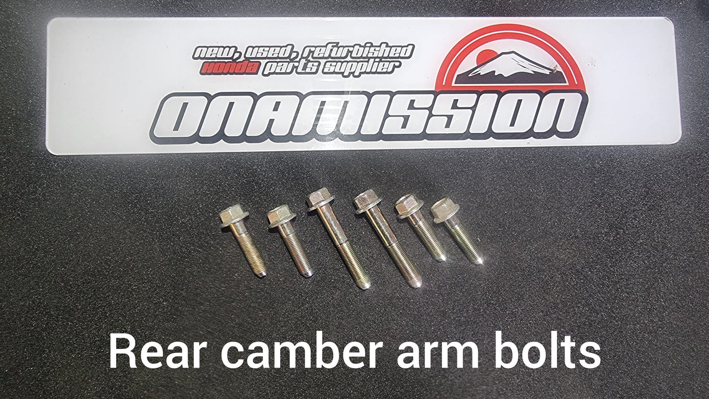 Honda Ep3 / Dc5 zinc plated rear camber arm bolts