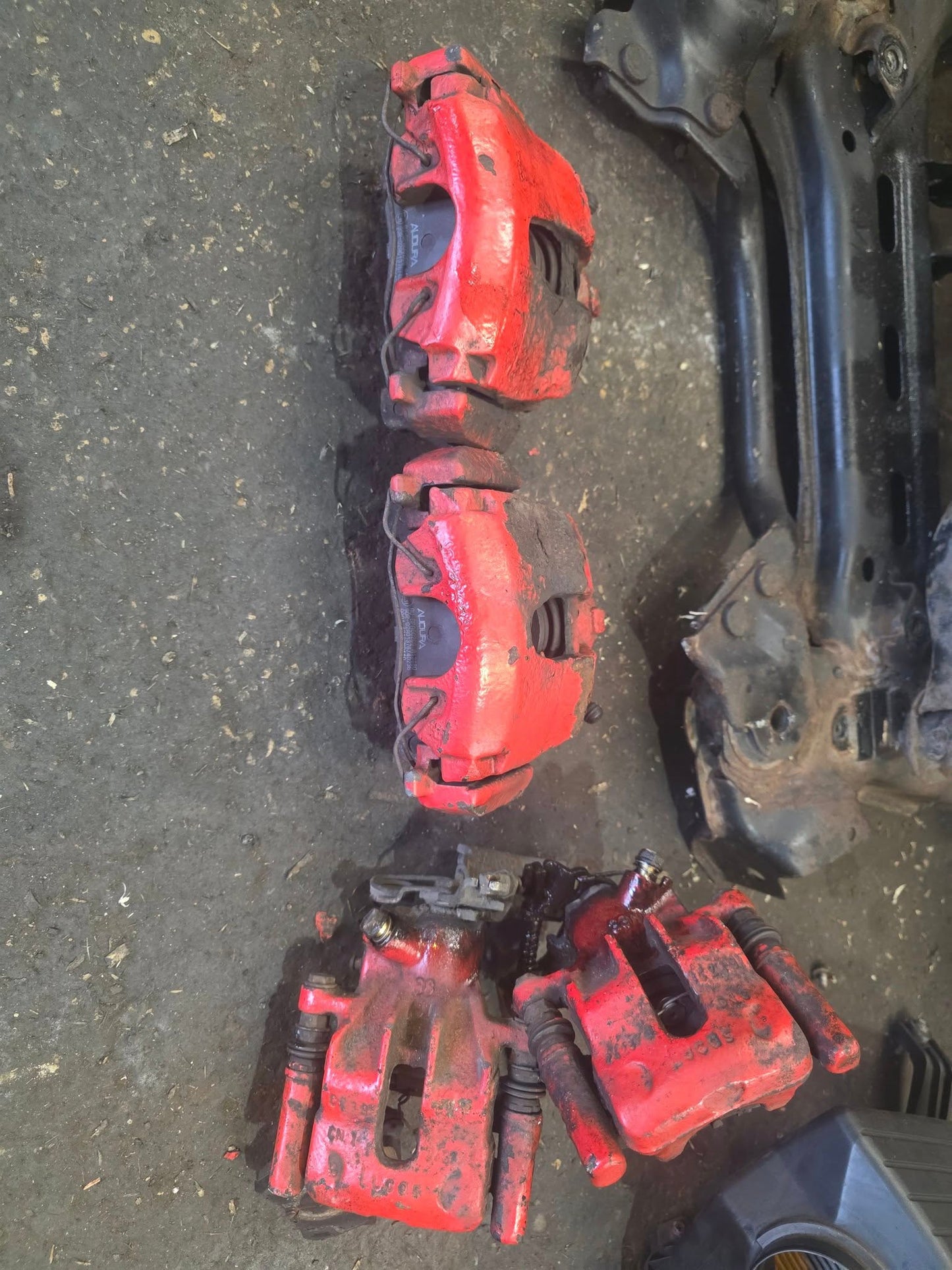 Honda Accord CL9 MK9 front and rear calipers with budget pads