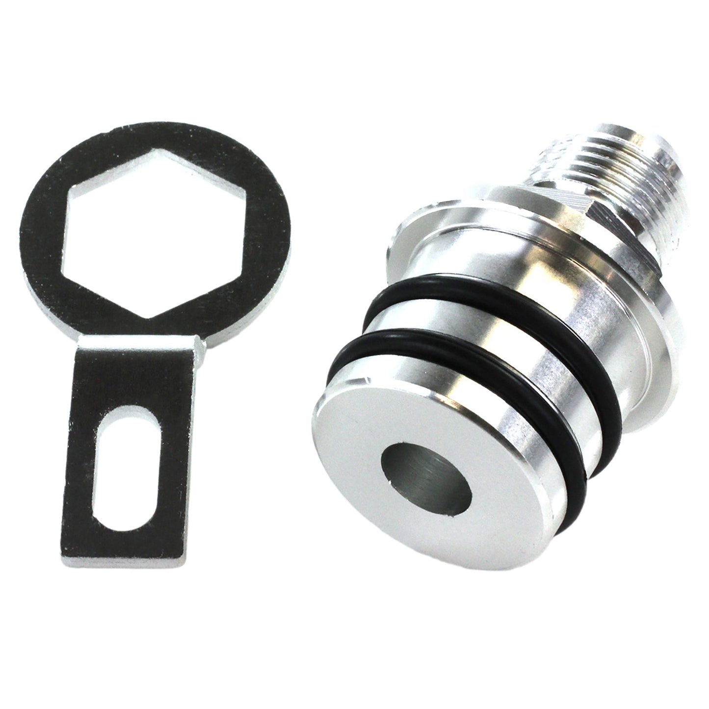 Exoracing Block Breather Fitting Single Silver For Honda B-Series B16 B18