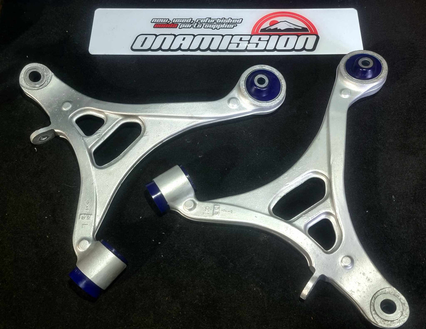 Honda Integra DC5 vapour blasted front Lower Arms fitted with super pro castor bushes