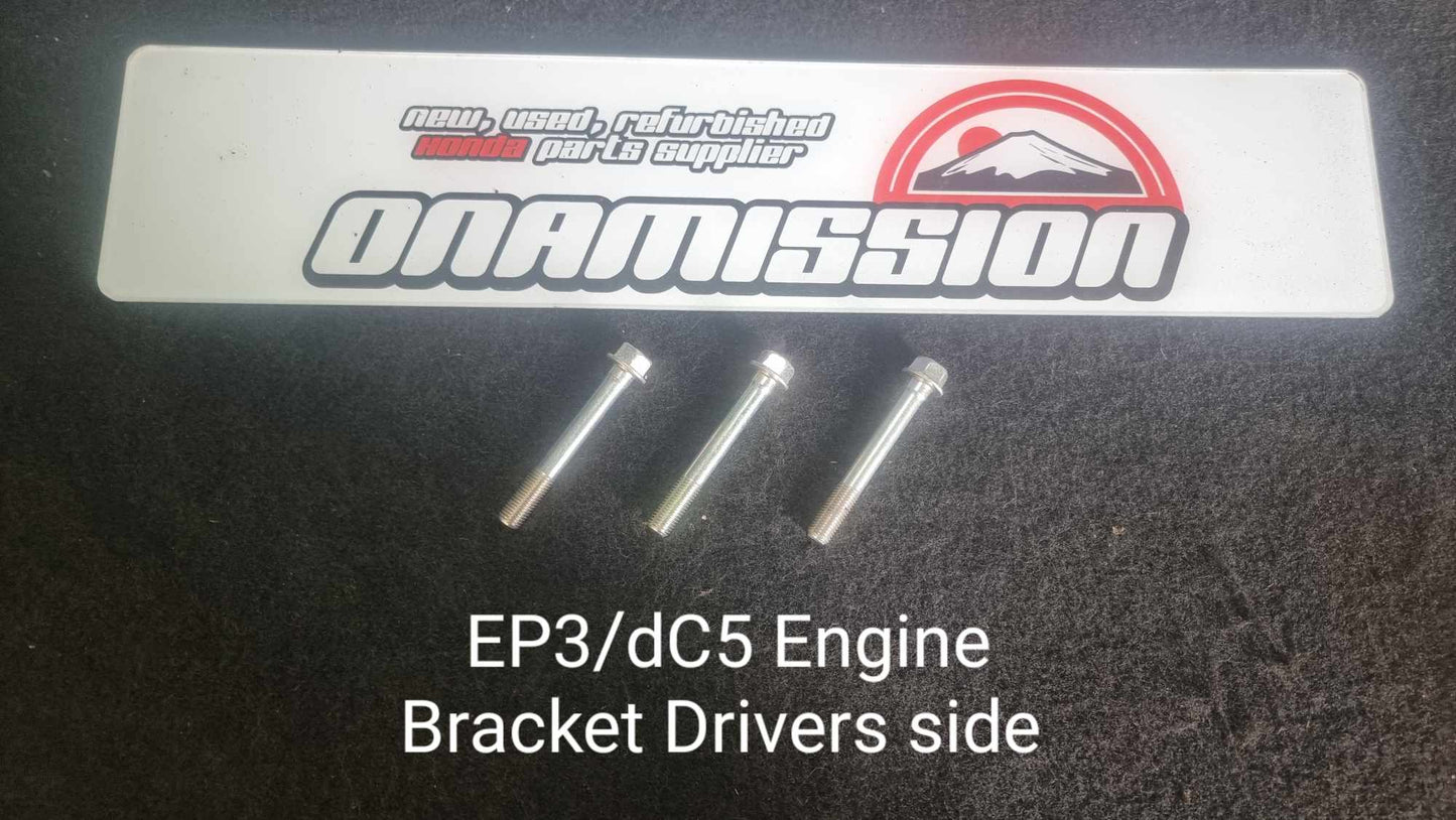 Honda EP3 / DC5 engine mounting bracket zinc plated bolts