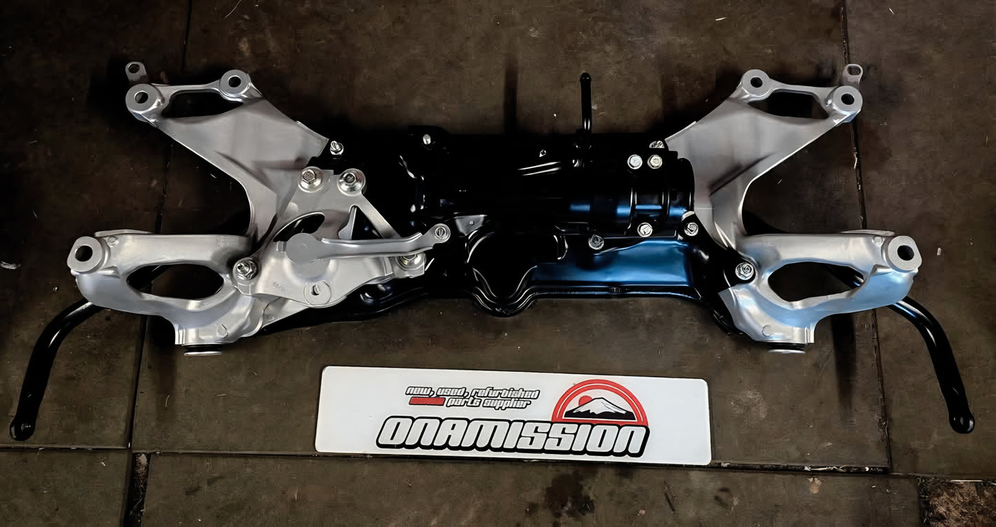 Honda Civic FN2 refurbished subframe . Vapour blasted , powder coated , Hardrace ARB bushes , anti roll bar