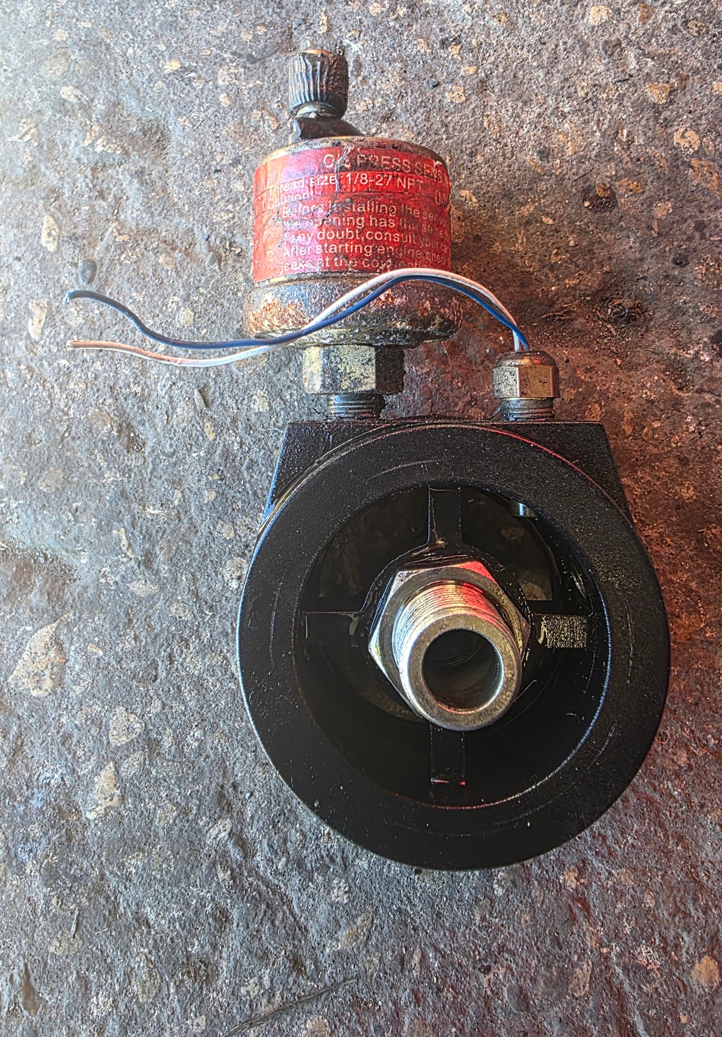 K20 Honda fitment oil sandwich plate with oil pressure sensor unknown brand