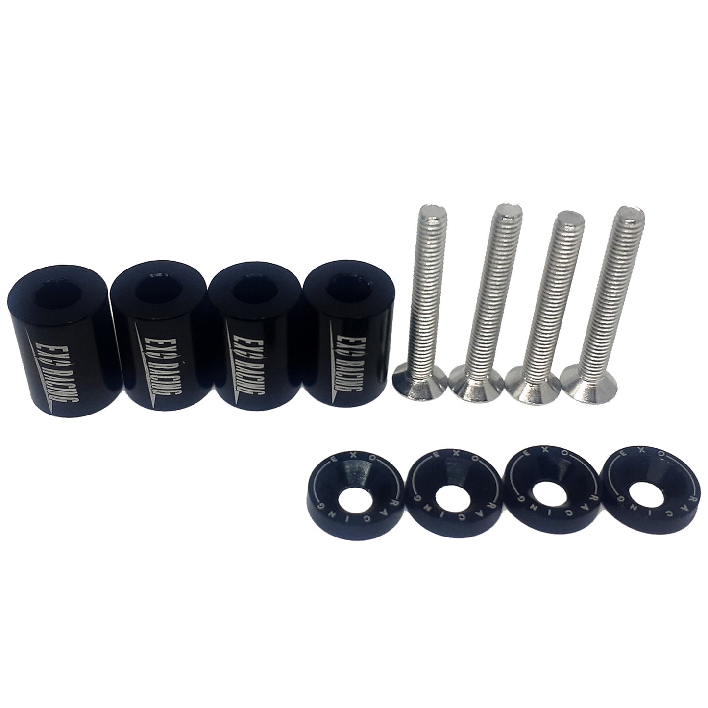Exoracing Billet Aluminium Bonnet Raisers Spacer