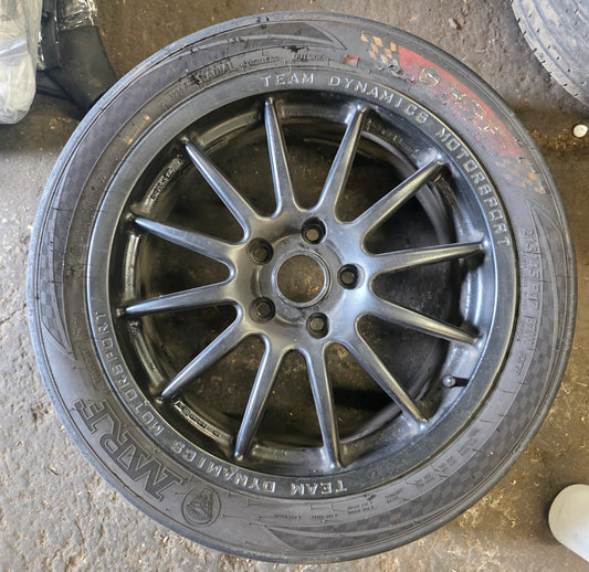 Team Dynamic wheels 17 inch 5x114.3  MRF tyres . one damaged