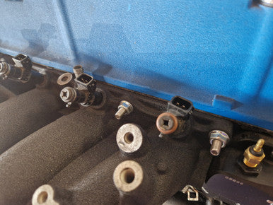 Exoracing extended studs fitted to Honda K-Series intake manifold