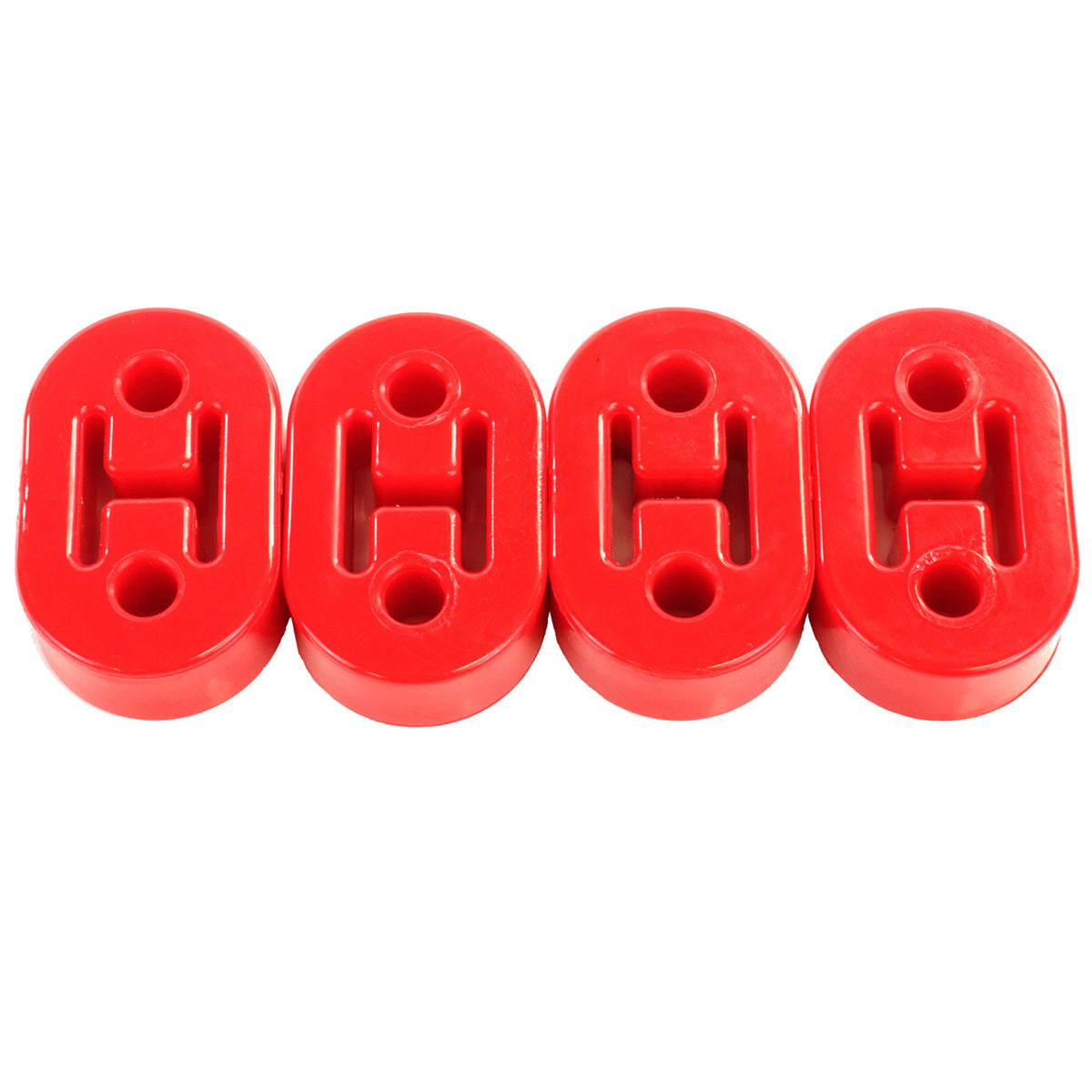 Exoracing Polyurethane Exhaust Hanger Mounts, 4 Pack, Red 4 Pack