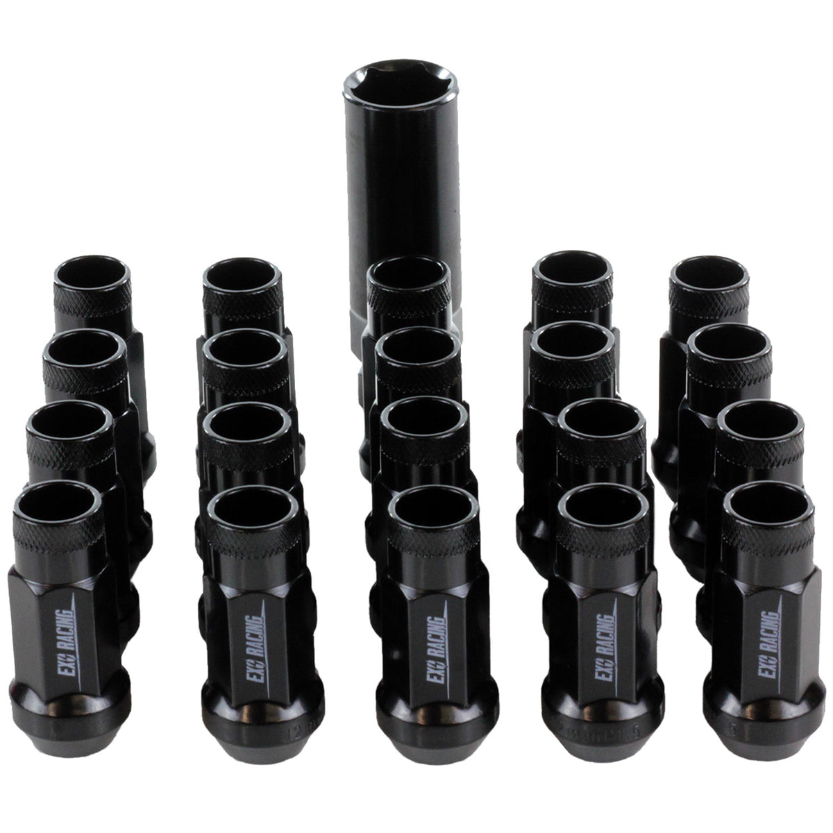 20 x Exoracing Wheel Nuts Forged Steel M12x1.25, Forged Steel Black M12x1.25