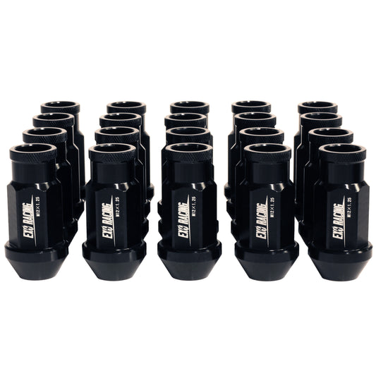 20 x Exoracing Wheel Nuts Aluminium M12x1.25, Aluminium Black M12x1.25