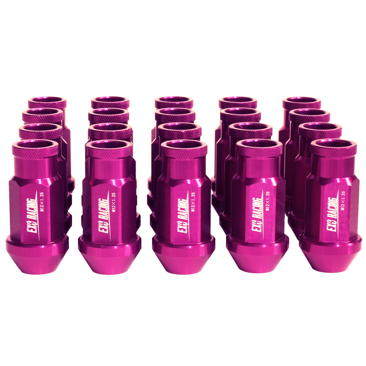 20 x Exoracing Wheel Nuts Aluminium M12x1.25, Aluminium Purple M12x1.25