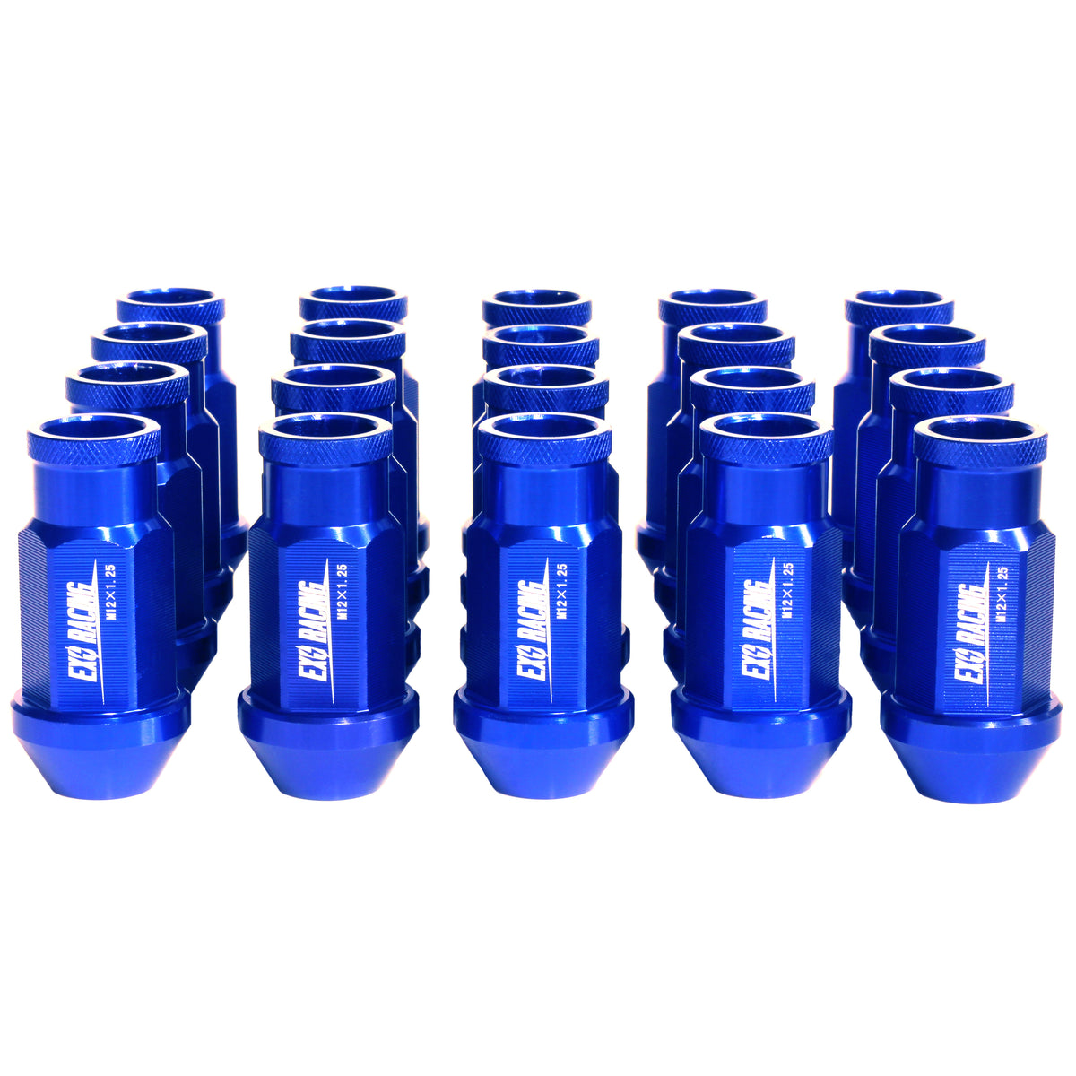 20 x Exoracing Wheel Nuts Aluminium M12x1.5, Aluminium Blue M12x1.5