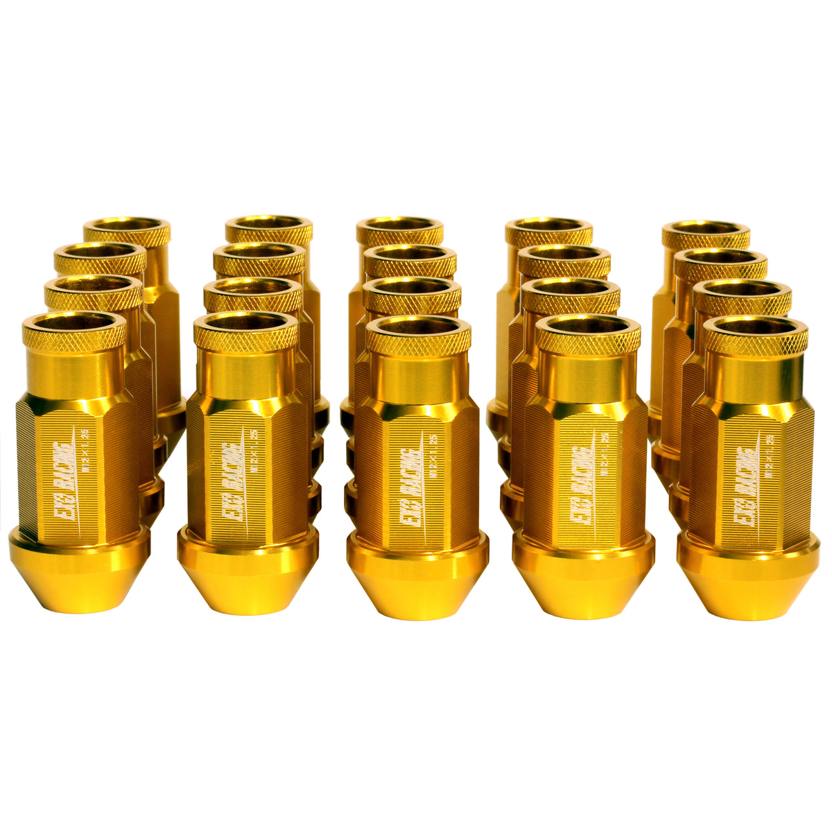 20 x Exoracing Wheel Nuts Aluminium M12x1.5, Aluminium Gold M12x1.5