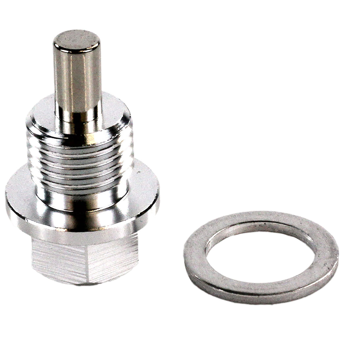 Exoracing Billet Aluminium Magnetic Sump Plug M12x1.5, Silver M12x1.5