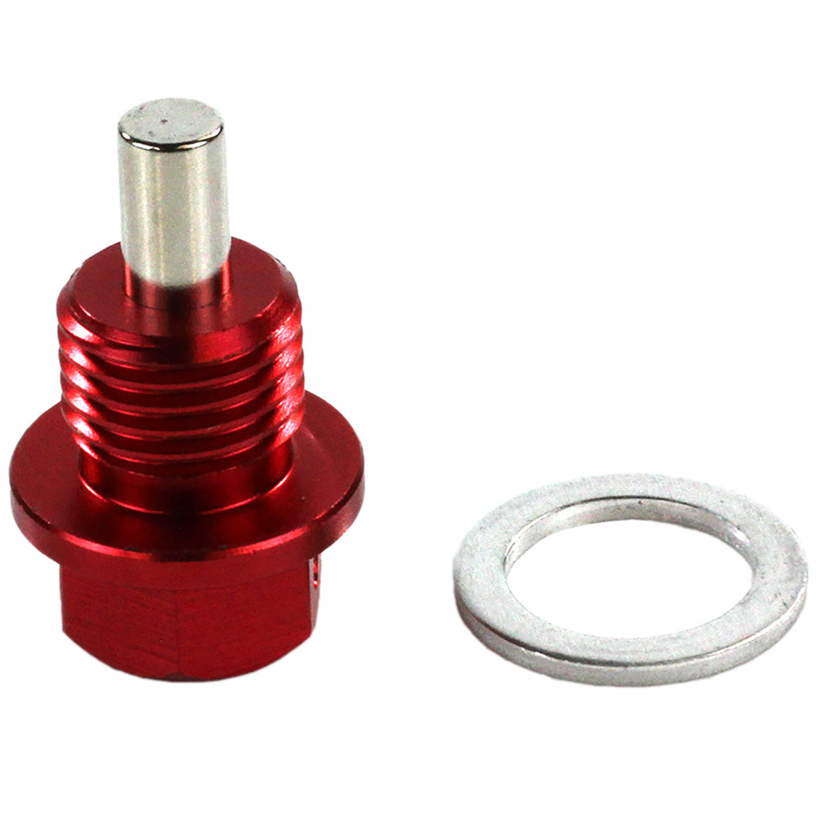 Exoracing Billet Aluminium Magnetic Sump Plug M12x1.5, Red M12x1.5