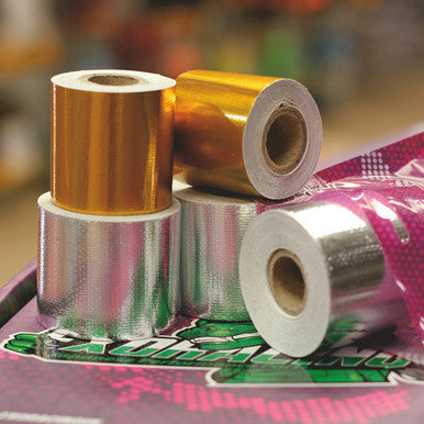 Gold and silver heat reflective tape colour comparison