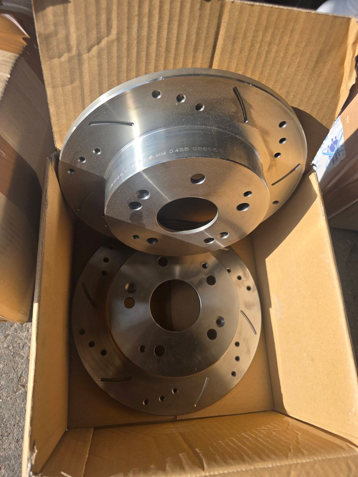 Brand new Honda Civic EP3 Mtec rear brake calipers with brand new mtec rear brake discs and pads