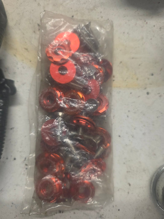 collection of red dress up bolts