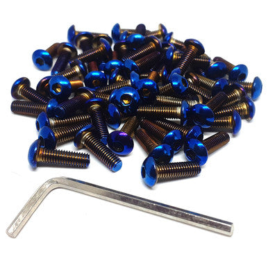 Exoracing M5x12 steering wheel bolts domed style close up