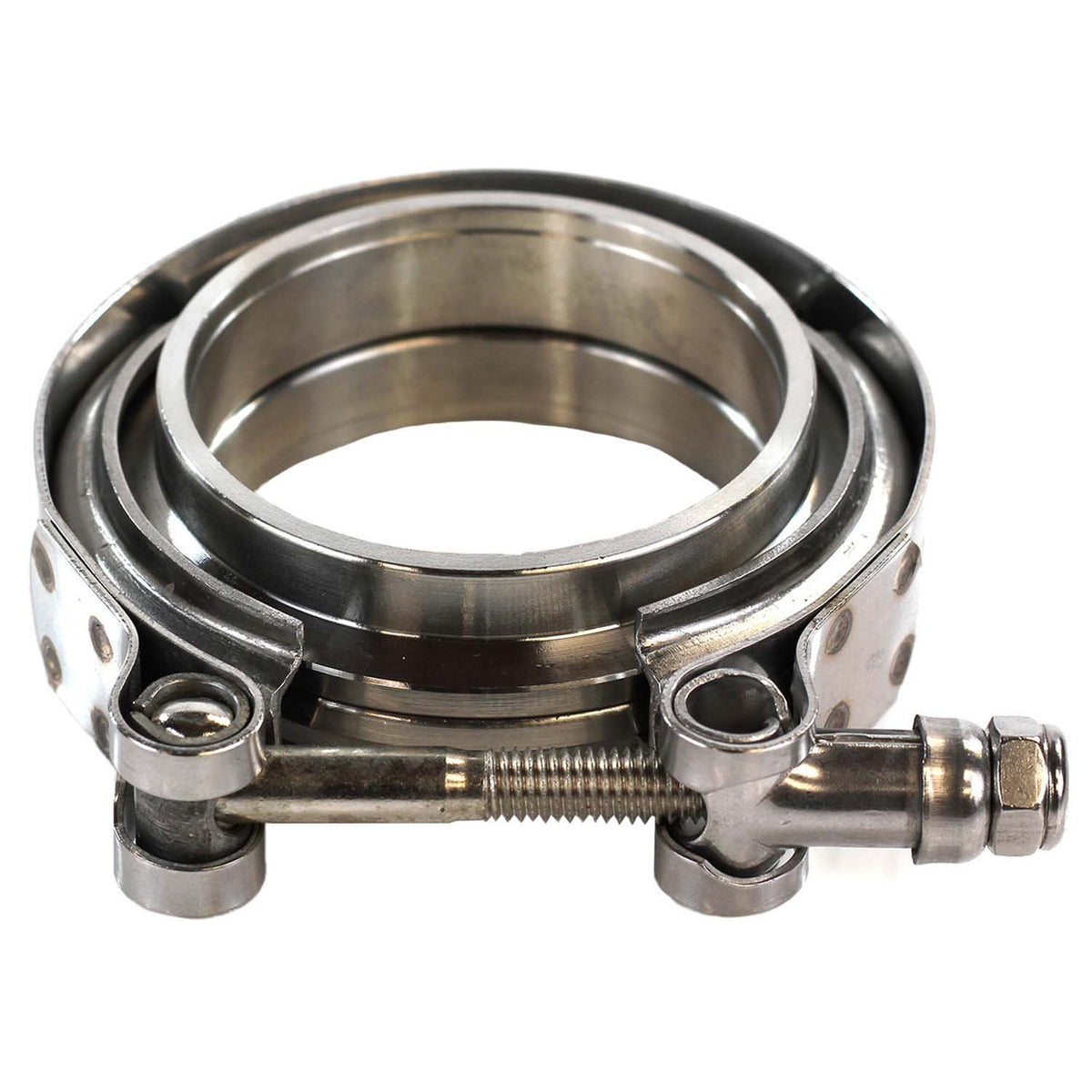 Exoracing Stainless Steel V-Band Clamp With Flanges, 4.5" / 114mm