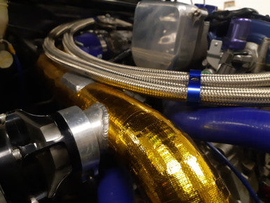 Heat reflective tape fitted to intake pipework