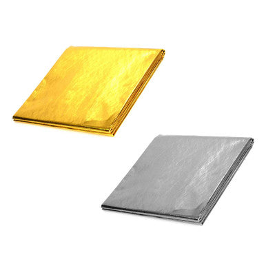 Gold and silver heat reflective sheet colour comparison