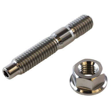 Grade 5 titanium M8x1.25 manifold stud with 3mm hex tip