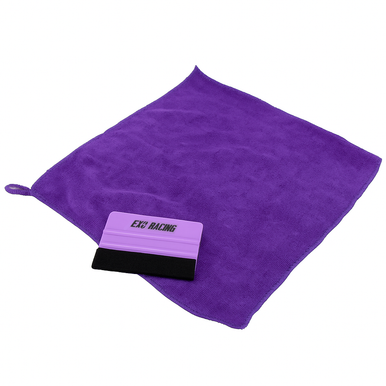 Exoracing microfibre cloth and felt edge squeegee for reflective tape install