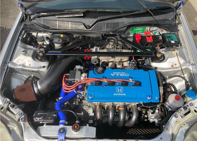 Honda B-series silicone hose kit with six hoses and stainless clamps
